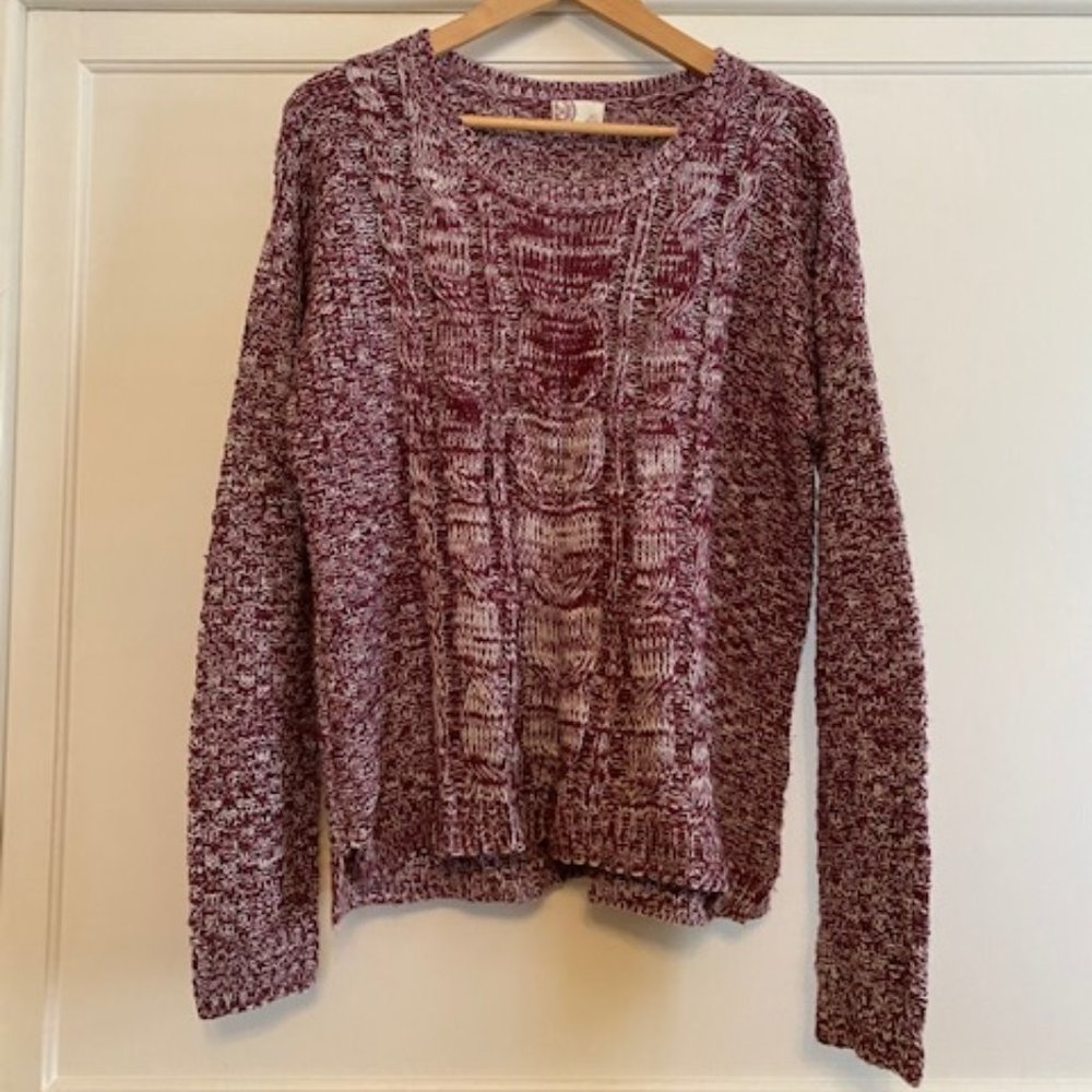 SO Women's Maroon Crew Neck Sweater